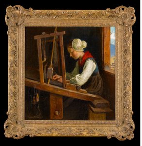 The Weaver: A Cottage Loom i de østerrikske alper, 1917